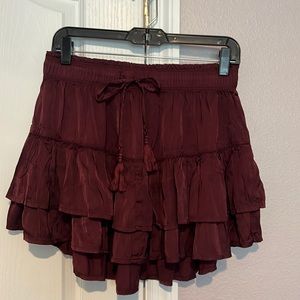 Aerie Ruffled Skirt - Medium- Dark Purple - NWT